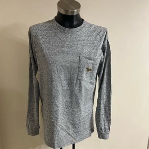 Pink Victoria’s Secret  Heathered Grey L/S Sequin Knit Tee